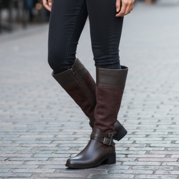 Franco Sarto Suede Leather Brown Boot - Picture 1 of 8